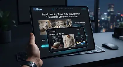 E-commerce storefront concept shown across desktop and mobile screens